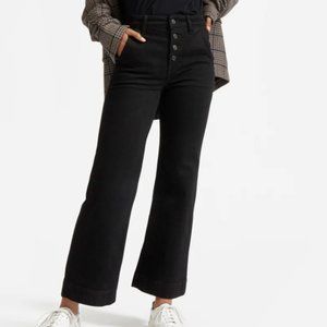 Everlane Black Wide Leg Ankle Jeans